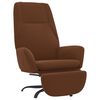 vidaXL Chaise de relaxation avec repose-pied Marron Tissu microfibre