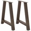 vidaXL Pieds de table &agrave; manger en forme de A, 2 pi&egrave;ces, 70 x (72-73) cm, acier