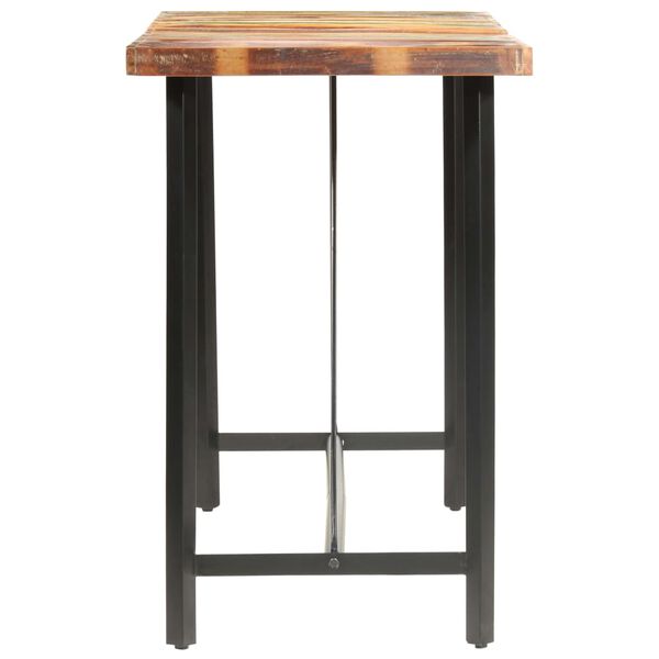 vidaXL Table de bar 180x70x107 cm Bois de r&eacute;cup&eacute;ration solide