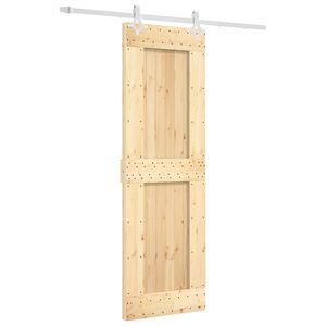 vidaXL Porte coulissante Naturel et Blanc 70 x 210 cm