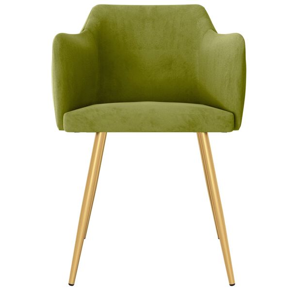 vidaXL Chaises &agrave; manger lot de 6 vert clair velours