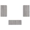 vidaXL Unit&eacute;s murales TV avec LED 4 pcs gris sonoma bois d'ing&eacute;nierie