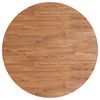 vidaXL Dessus de table rond Marron clair &Oslash;90x1,5 cm Bois ch&ecirc;ne trait&eacute;