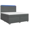 vidaXL Lit boxspring avec matelas Gris fonc&eacute; 160 x 200 cm Tissu