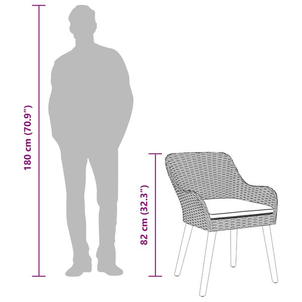 vidaXL Ensemble de salle &agrave; manger pour jardin 5 pcs Gris clair