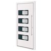 vidaXL Porte d'entr&eacute;e Blanc 100x210 cm Aluminium et PVC