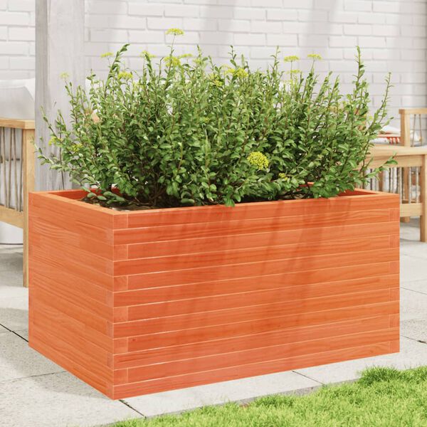 vidaXL Jardini&egrave;re cire marron 90x60x45,5 cm bois de pin massif