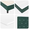 vidaXL Lit &agrave; ressorts avec matelas Vert fonc&eacute; 200 x 80 cm Polyester