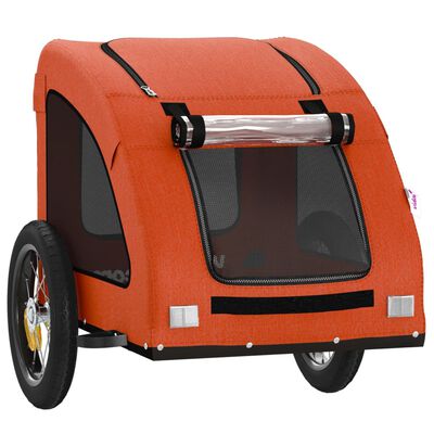 vidaXL Remorque de vélo pour animaux de compagnie orange