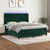 vidaXL Sommier &agrave; lattes de lit avec matelas LED Vert fonc&eacute; 160x200 cm