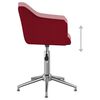 vidaXL Chaise pivotante de bureau Rouge bordeaux Tissu