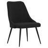 vidaXL Chaises &agrave; manger lot de 4 noir tissu