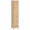 vidaXL Buffet haut Ch&ecirc;ne sonoma 34,5x34x180 cm Bois d'ing&eacute;nierie