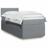 vidaXL Sommier &agrave; lattes de lit avec matelas Gris clair 100x200cm Tissu