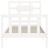vidaXL Cadre de lit sans matelas blanc bois de pin massif