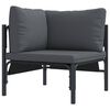 vidaXL Ensemble de canap&eacute; de jardin Anthracite Acier