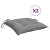 vidaXL Coussins de chaise lot de 2 gris 50x50x7 cm tissu oxford