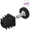 vidaXL Niveleurs de meubles R&eacute;glable 12 pc Noir M6 PP