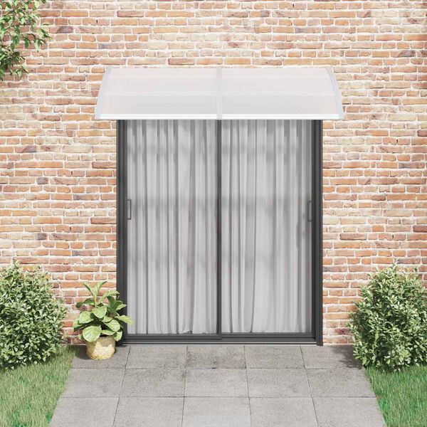 vidaXL Auvent de porte Gris 200x100 cm Polycarbonate