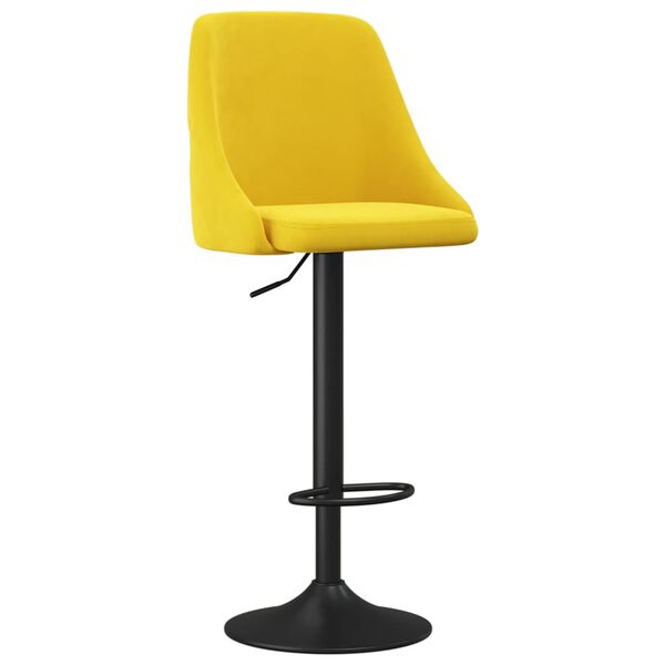 vidaXL Tabourets de bar lot de 2 jaune moutarde velours
