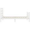 vidaXL Cadre de lit sans matelas blanc 100x200 cm bois de pin massif