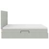 vidaXL Lit de Rangement avec matelas Gris clair 180 x 200 cm Velours
