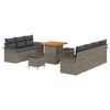 vidaXL Ensemble de canap&eacute; de jardin 10 pc 9-Nombre de places Gris
