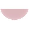 vidaXL Lavabo de salle de bain Céramique Rose mat Rond