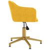vidaXL Chaise pivotante de salle &agrave; manger Jaune Velours