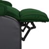 vidaXL Fauteuil de massage Vert foncé Similicuir et tissu