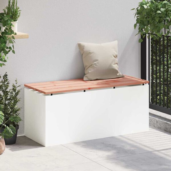 vidaXL Banc de jardin Blanc 100 x 40 x 43 cm Acier