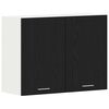 vidaXL Armoire suspendue Lyon Ch&ecirc;ne noir 80 x 31 x 60 cm