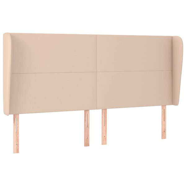 vidaXL T&ecirc;te de lit avec oreilles Cappuccino 163x23x118/128 cm