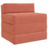 vidaXL Canap&eacute;-lit pliable 2 place Rouge orange 70 x 60 x 63 cm