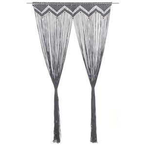 vidaXL Rideau en macram&eacute; Anthracite 140x240 cm Coton