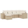 vidaXL Salon de jardin avec coussins 6 pcs beige r&eacute;sine tress&eacute;e