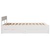 vidaXL Cadre de lit sans matelas blanc 135x190 cm bois de pin massif