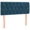 vidaXL T&ecirc;te de lit Bleu fonc&eacute; 100x7x78/88 cm Velours