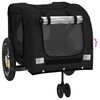 vidaXL Remorque de vélo pour animaux de compagnie noir