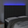 vidaXL T&ecirc;te de lit &agrave; LED Noir 144x5x118/128 cm Velours