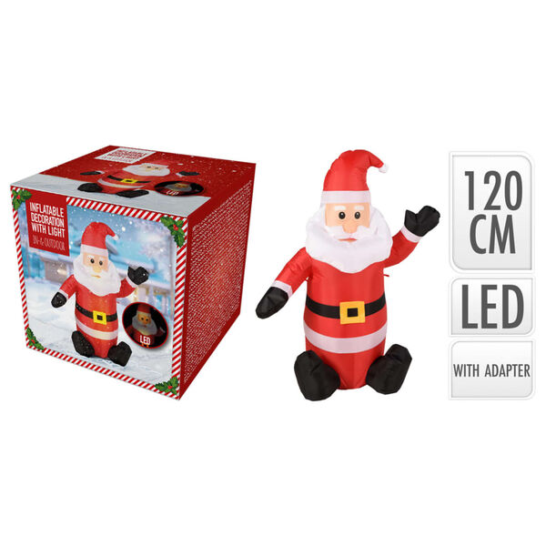 Ambiance P&egrave;re No&euml;l gonflable &agrave; LED 120 cm