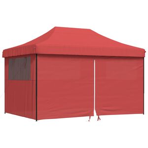 vidaXL Tente de r&eacute;ception pliable escamotable avec 4 parois lat&eacute;rales