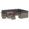 vidaXL Ensemble de canap&eacute; de jardin 12 pc 11-Nombre de places Gris