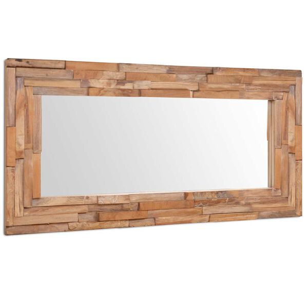 vidaXL Miroir décoratif Teck 120x60 cm Rectangulaire