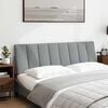 vidaXL Coussin de t&ecirc;te de lit Hanko gris clair 160 cm tissu