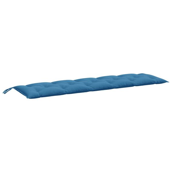 vidaXL Coussin de banc de jardin bleu mélangé 180x50x7 cm tissu