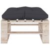 vidaXL Repose-pied palette de jardin et coussin anthracite bois de pin
