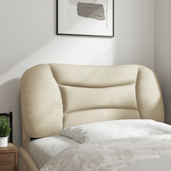 vidaXL Coussin de t&ecirc;te de lit Hvar cr&egrave;me 80 cm tissu