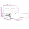 vidaXL Cadre de lit avec t&ecirc;te de lit Taupe 180 x 200 cm tissu