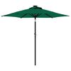 vidaXL Parasol de jardin avec m&acirc;t en acier vert 225x225x212 cm
